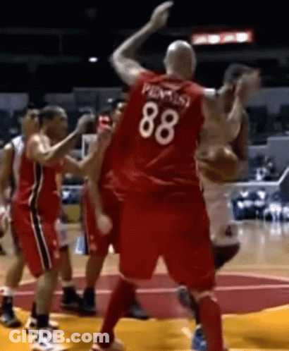 Basketball Player Red Jersey 88 GIF