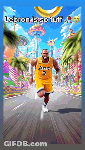 Basketball Player Running Down Street GIF
