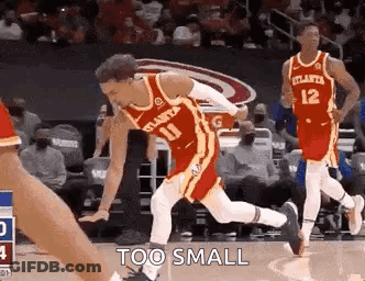 Basketball Player Running While Opponent Says Too Small GIF