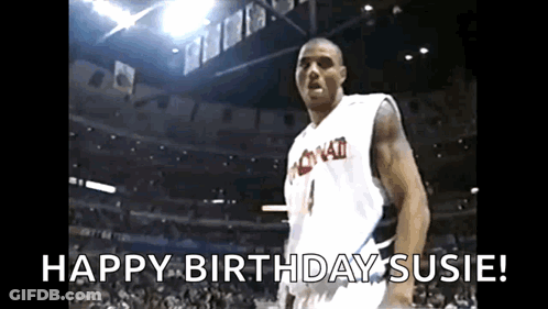 Basketball Player Saying Happy Birthday Susie GIF