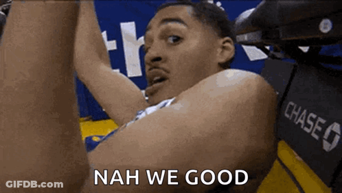 Basketball Player Saying Nah We Good Chase Bank GIF
