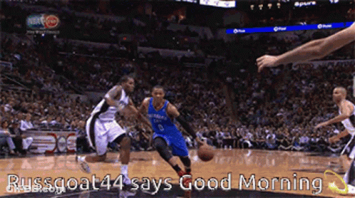 Basketball Player Says Good Morning Dribbling GIF