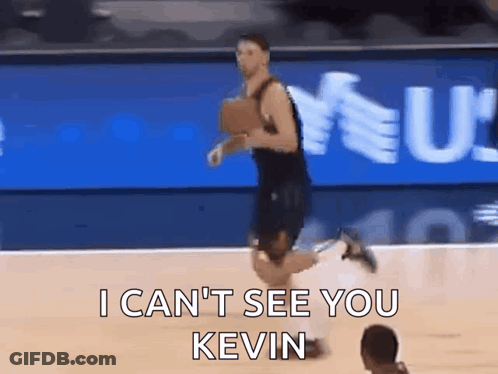 Basketball Player Says I Can't See You Kevin GIF