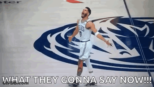Basketball Player Screaming Arms Outstretched GIF