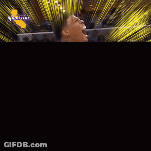 Basketball Player Screaming At Purple Sign GIF