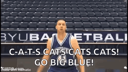 Basketball Player Shouting In Empty Stadium GIF