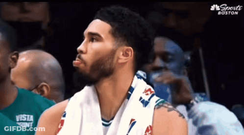 Basketball Player Sitting In Stands GIF