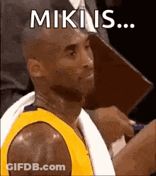 Basketball Player Sitting In Stands With Towel GIF