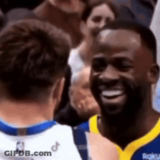Basketball Player Smiling Talking To Another GIF