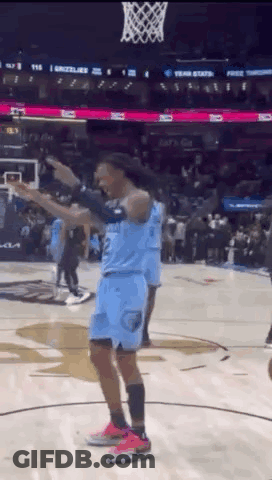 Basketball Player Standing With Arms Out GIF