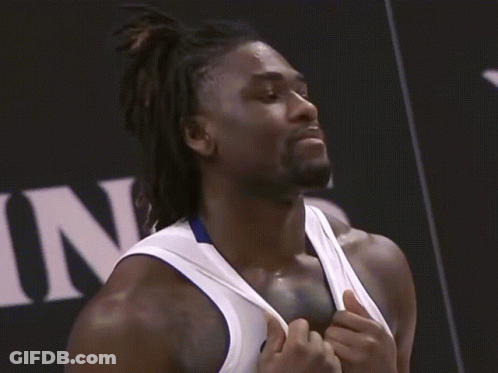 Basketball Player Taking Off Shirt GIF