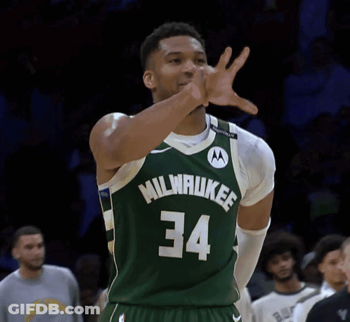 Basketball Player Wearing A Green Milwaukee Jersey GIF