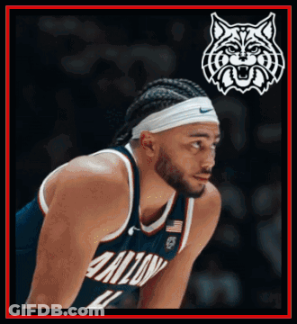 Basketball Player Wearing Arizona Headband GIF