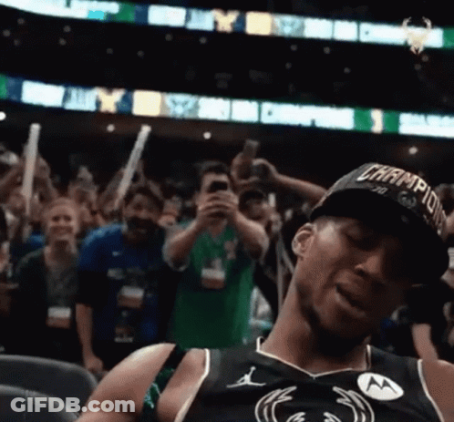 Basketball Player Wearing Champions Hat GIF