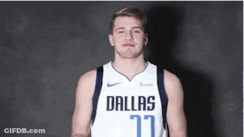 Basketball Player Wearing Dallas Jersey Making A Face GIF