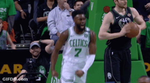 Basketball Player Wearing Green Celtics Jersey GIF
