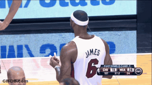 Basketball Player Wearing James Jersey GIF