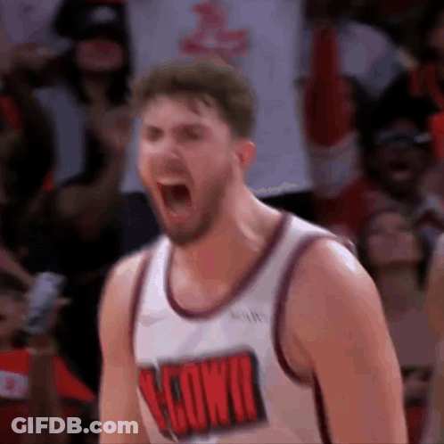 Basketball Player Wearing McCown Jersey GIF