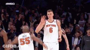 Basketball Player Wearing New York Jersey GIF