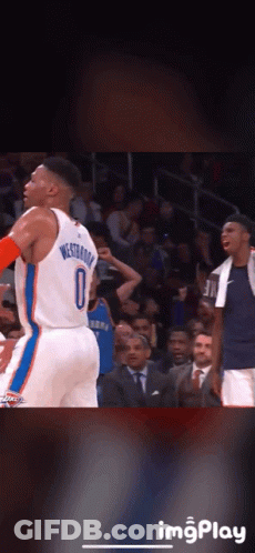 Basketball Player Wearing Number 0 Jersey GIF