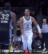Basketball Player Wearing Number 0 Jersey GIF