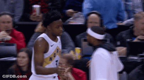 Basketball Player Wearing Number 1 Jersey Talking GIF