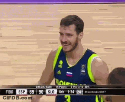 Basketball Player Wearing Number 3 Smiling GIF