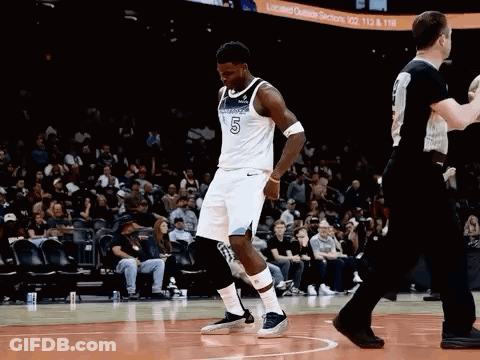 Basketball Player Wearing Number 5 Jersey GIF