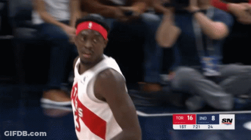 Basketball Player Wearing Red Headband Number 8 GIF