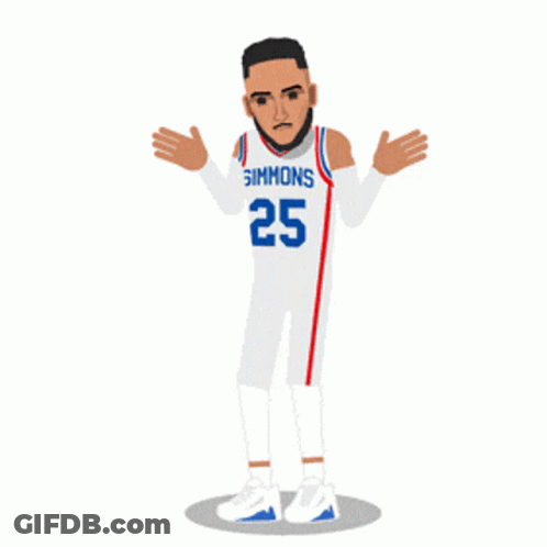 Basketball Player Wearing Simmons 25 Jersey GIF