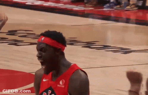 Basketball Player Wearing Toronto Headband GIF