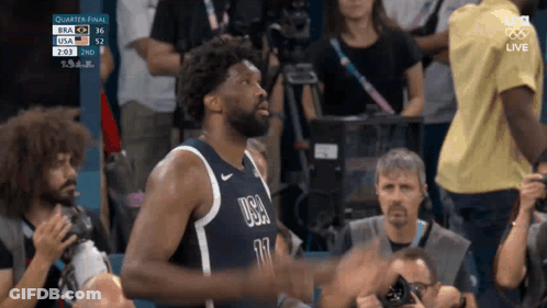 Basketball Player Wearing USA Jersey GIF