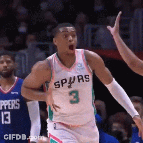 Basketball Player Wearing White And Green Jersey GIF