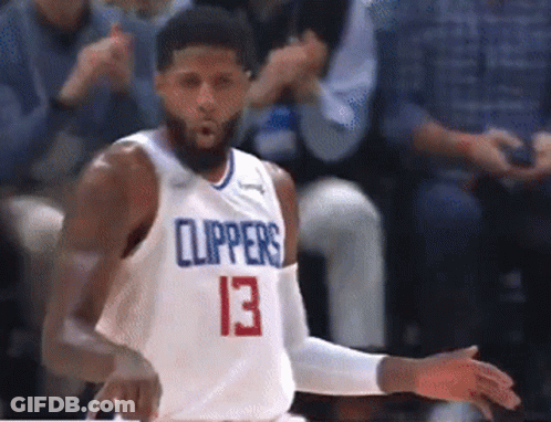 Basketball Player Wearing White Jersey Number 13 GIF