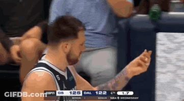 Basketball Player With Arm Tattoo Sitting On Bench GIF
