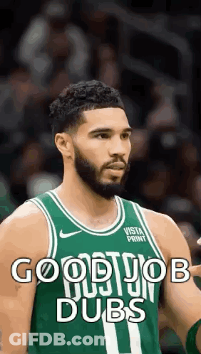 Basketball Player With Beard In Green Jersey GIF
