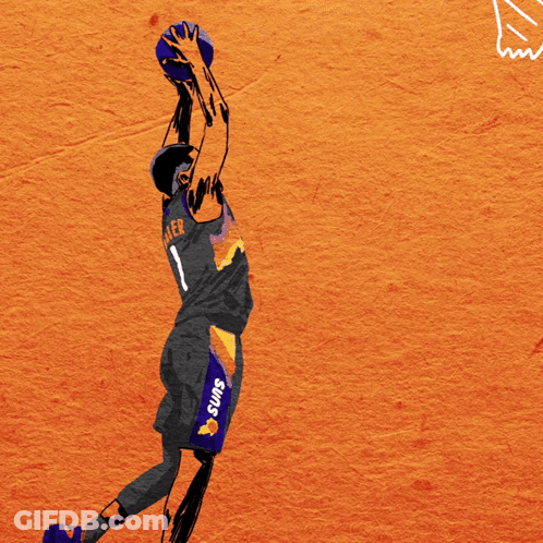 Basketball Player With Booker Jersey GIF