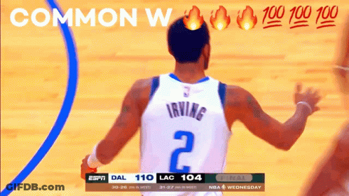 Basketball Player With Irving Jersey GIF