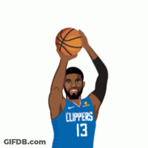 Basketball Player With Number 13 Jersey GIF