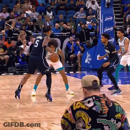 Basketball Player With Number 5 On Back GIF