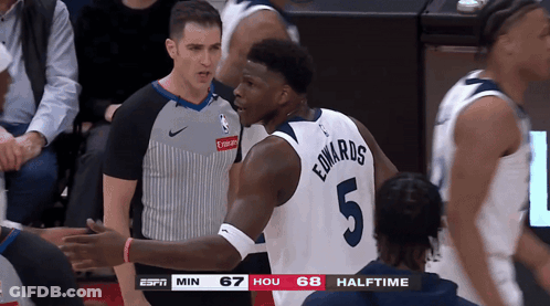 Basketball Player With Number 5 On Back GIF
