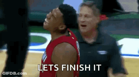 Basketball Player With Referee Says Lets Finish It GIF