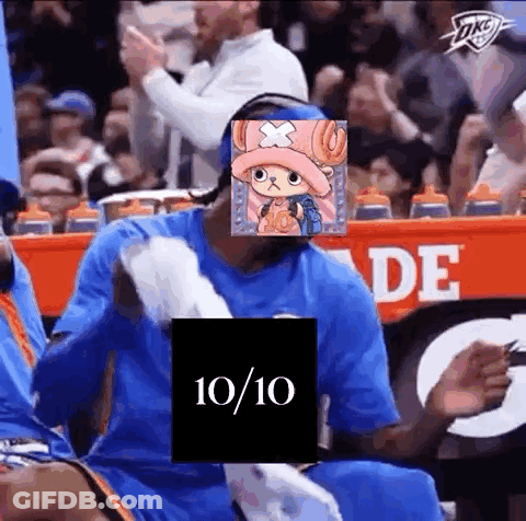 Basketball Player With Tony Tony Chopper Face GIF
