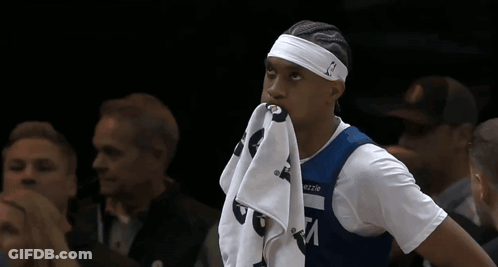 Basketball Player With Towel And Headband M GIF