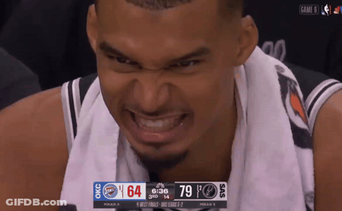 Basketball Player With Towel And Scoreboard 79-64 GIF