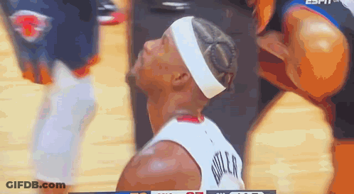 Basketball Player With White Headband Number 27 GIF
