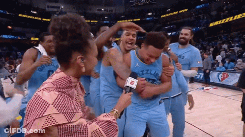Basketball Players Being Interviewed GIF
