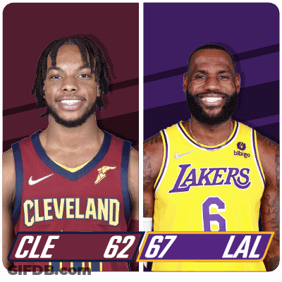 Basketball Players Cleveland And Los Angeles GIF