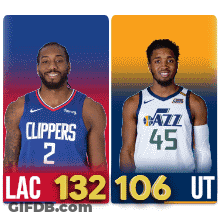 Basketball Players Clippers And Jazz GIF