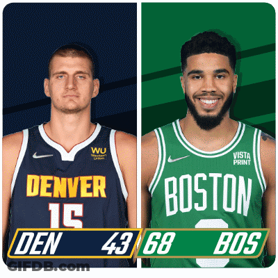 Basketball Players Denver And Boston GIF